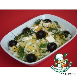 Рецепт: Салат из капусты с сыром Фетакса