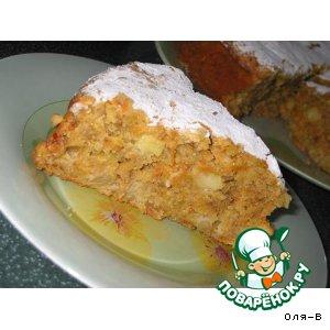 Рецепт: Морковно-овсяный пирог с яблоком