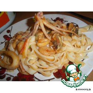 Рецепт: Спагетти с морскими гадами