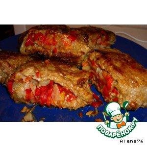 Рецепт: Кармашки из рубленого мяса с пикантной начинкой