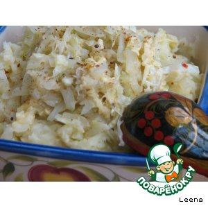 Рецепт: Картофельное пюре с капустой и сыром