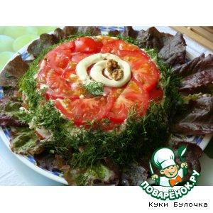 Салат с крабовыми палочками Торт