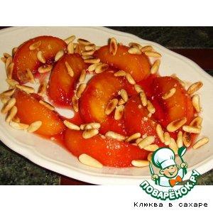 Рецепт: Персики в карамели Жильбер