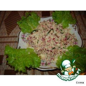 Рецепт: Салат из редиса с мясом