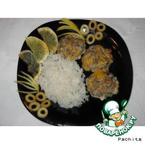 Рецепт: Кальмаро-грибные биточки с сыром