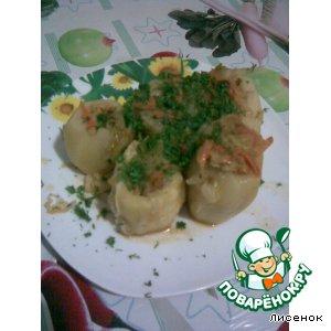 Рецепт: Фаршированный картофель Бочонки