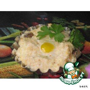 Рецепт: Яйца-кокот с шампиньонами