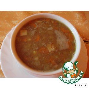 Рецепт: Суп из чечевицы с грибами