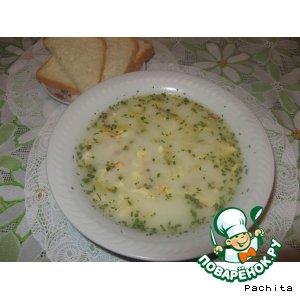 Рецепт: Сырный суп с сырной лапшой
