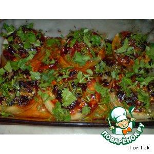 Рецепт: Фаршированные артишоки в майонезно-томатном соусе