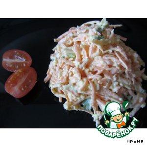 Рецепт: Острый салат из моркови и сыра
