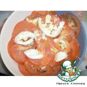 Рецепт: Салат из помидоров и яиц по-французски