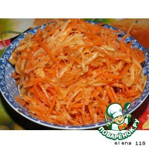 Рецепт: Салат из моркови и дайкона