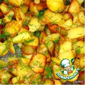 Рецепт: Картофель жареный Праздник души