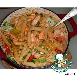 Рецепт: Блюдо с морепродуктами (Seafood Pasta)