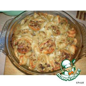 Рецепт: "Сапожки" с грибами и брокколи