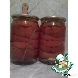 Рецепт: Красный болгарский перец в маринаде