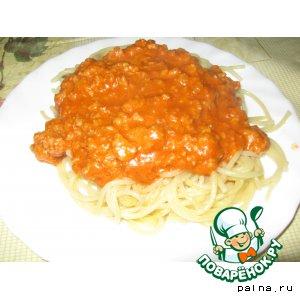 Спагетти под соусом Болоньез