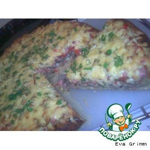 Рецепт: Пирог-пицца "Грандиоза"