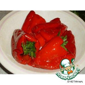 Рецепт: Обжаренный перец в маринаде