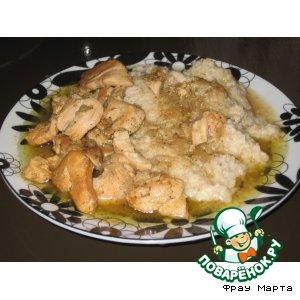 Рецепт: Курица в соусе из пива и хмели-сунели