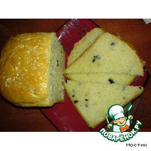 Рецепт: Хлеб с маслинами и маринованным перцем