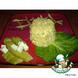Рецепт: Куриный салат с омлетом