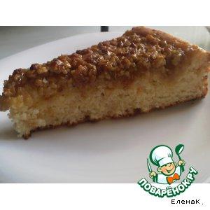 Рецепт: Творожный пирог с медом и орехами