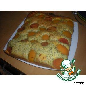 Рецепт: Маковый пирог с абрикосами