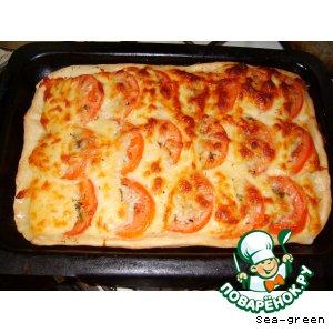 Рецепт: Пирог с сыром и помидорами