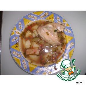 Рецепт: Суп с чечевицей и шпинатом Железный