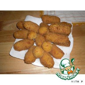 Рецепт: Картофельные крокеты с мясом