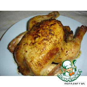 Рецепт: Цыпленок, фаршированный сухофруктами