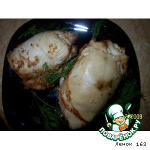Рецепт: Куриная грудка, фаршированная креветками и арахисом