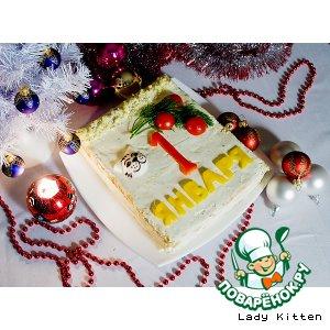 Рецепт: Закусочный торт «Новогодний календарь»