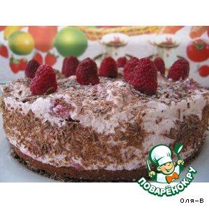 Рецепт: Малиново-шоколадный торт-суфле