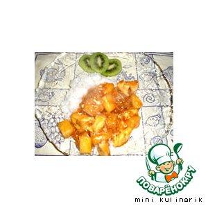 Рецепт: Курица с ананасом в кисло-сладком соусе