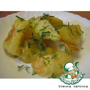 Рецепт: Запеченный картофель с чесноком