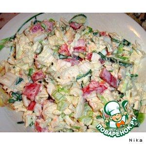 Рецепт: Овощной салат Свежесть