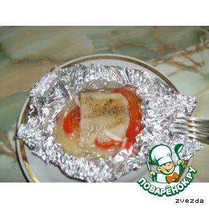 Рецепт: Пангасиус, запеченный с овощами в фольге