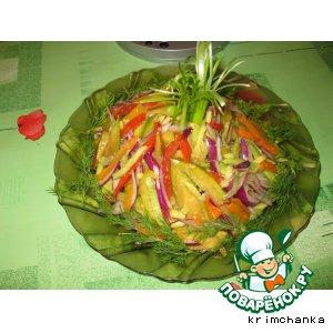 Рецепт: Салат по-американски «Новогодний фейерверк»