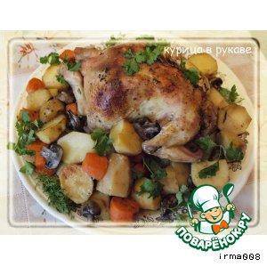 Рецепт: Курица с овощами в рукаве для запекания