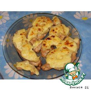 Рецепт: Куриная грудка в соевом соусе с ананасами
