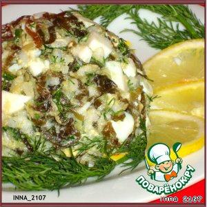 Рецепт: Салат из морской капусты с авокадо