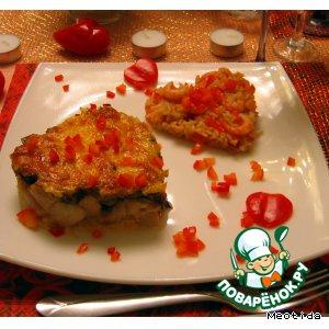 Рецепт: Рыбно-грибное сердце с рисом и креветками