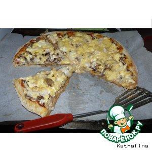Рецепт: Пицца Двойной сыр эконом