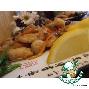 Рецепт: Филе пангасиуса, тушенное с овощами  Hongchao Yu
