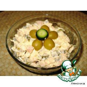 Рецепт: Салат из курицы с оливками