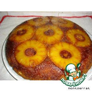 Рецепт: Пирог ананасный с карамелью