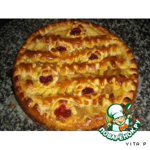 Рецепт: Сдобный пирог "Карамельные яблоки"